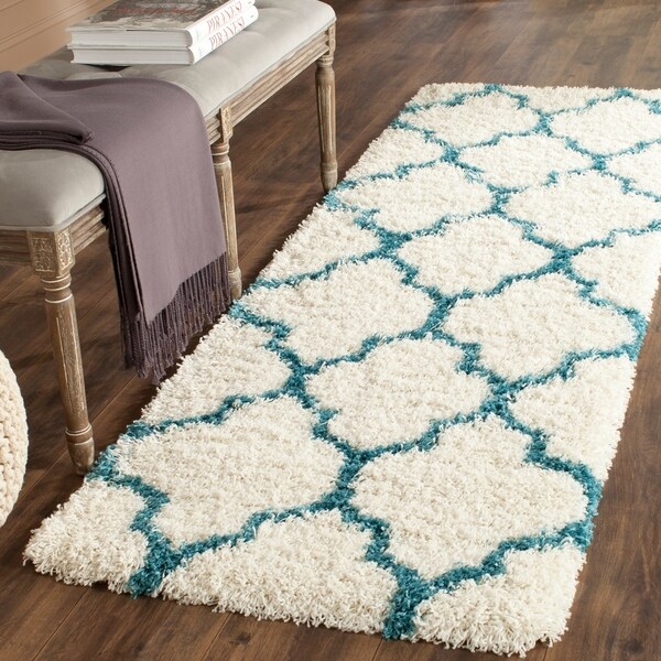 Safavieh Kids Shag Ivory/ Blue Rug - 2'3 x 7'