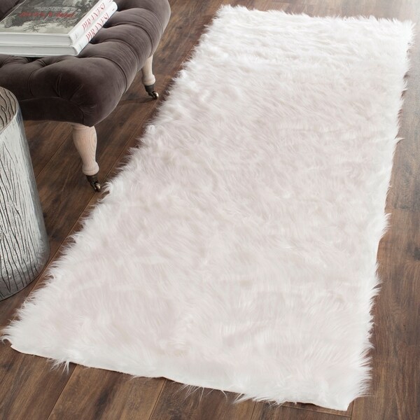 Safavieh Faux Sheepskin Ivory Japanese Acrylic Rug - 2'6" x 6'