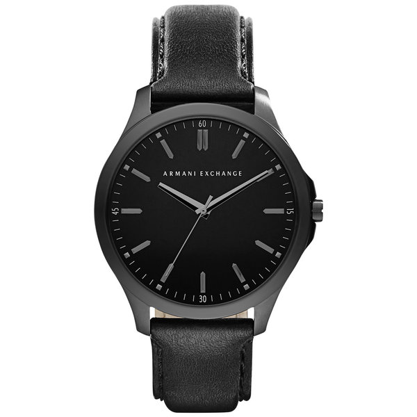 AX2148 Black Leather Quartz Watch 