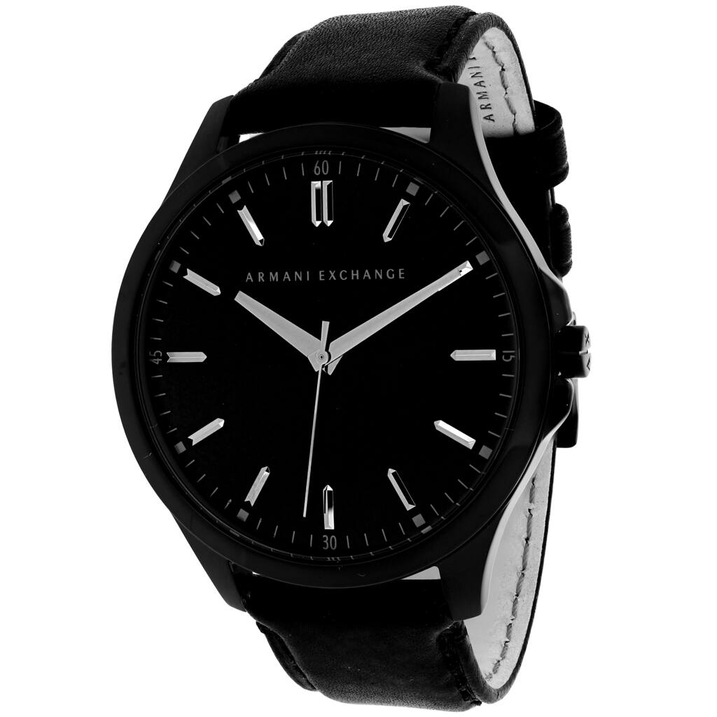 Armani Exchange Men's AX2148 Black Leather Quartz Watch