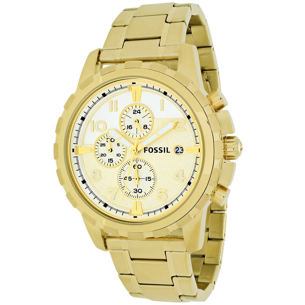 Fossil Men's Dean FS4867 Goldtone Stainless Steel Quartz Watch