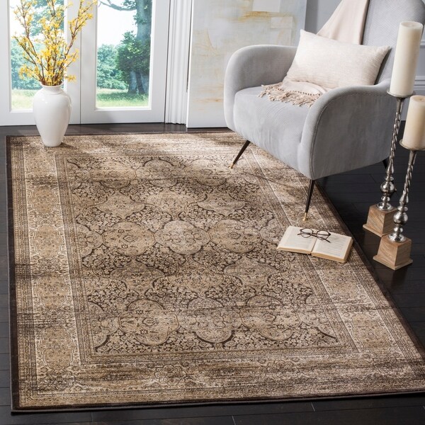 Safavieh Vintage Oriental Black/ Ivory Distressed Rug - 8' x 11'
