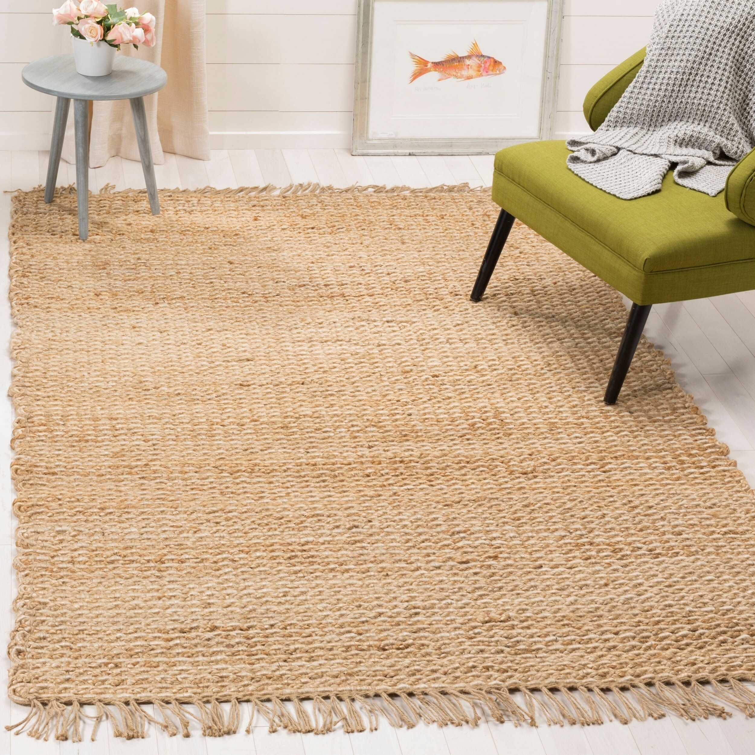 Shop Safavieh Casual Natural Fiber Hand-Woven Natural Jute Rug - 8' X ...