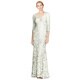 theia v neck satin gown