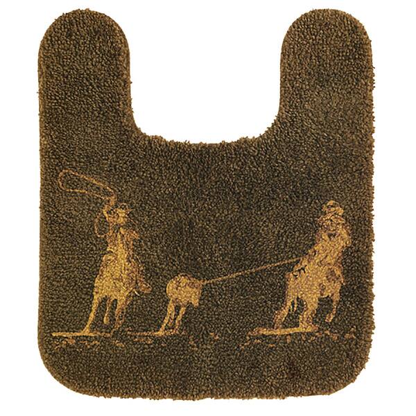 Shop Hiend Accents Contour Roping Dark Tan Acrylic Bath Rug Overstock 9955485