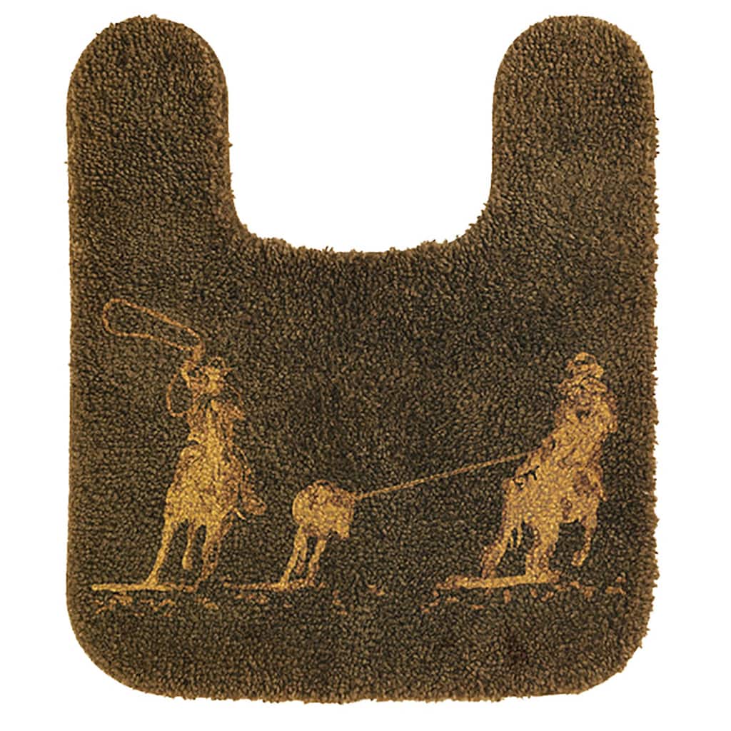 HiEnd Accents Contour Roping Dark Tan Acrylic Bath Rug