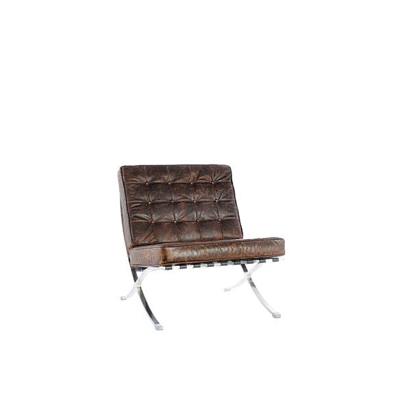 Beldon Chocolate Leather Armless Chair