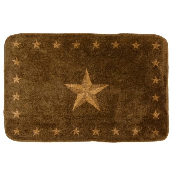 HiEnd Accents Star Dark Chocolate Acrylic Bath Rug (2' x 3') - 2' x 3'