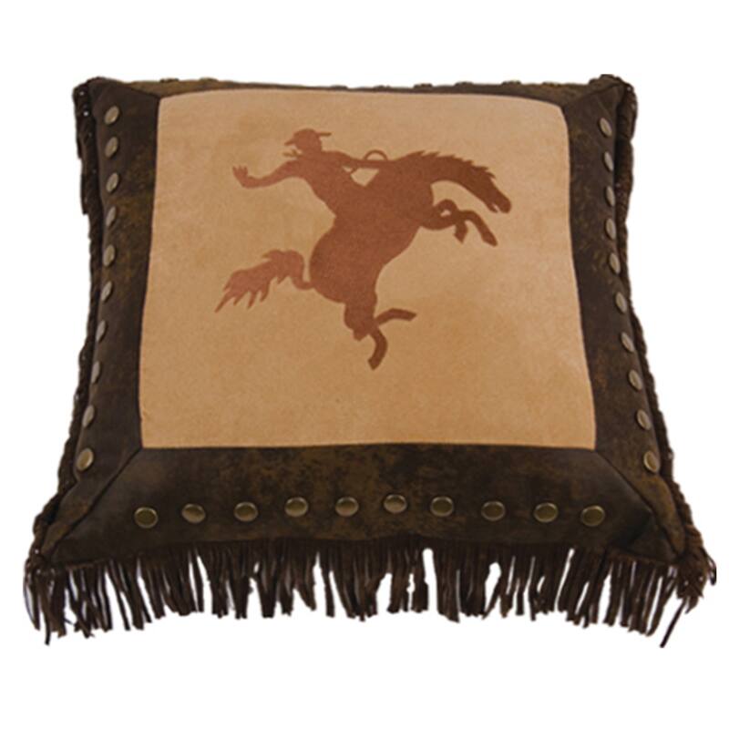 Embroidery 18-inch Bronco Pillow