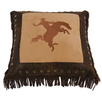Embroidery 18-inch Bronco Pillow