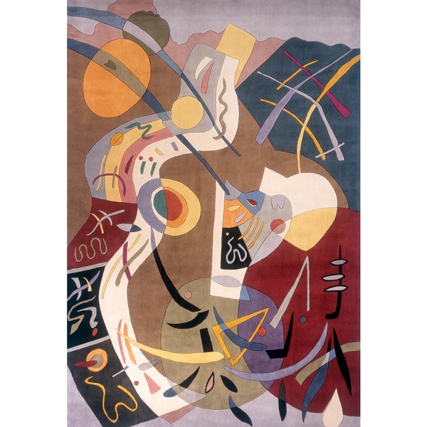 Momeni New Wave Multicolor Hand-Tufted and Hand-Carved Wool Rug (9'6 X 13'6) - Multi - 9'6" x 13'6"