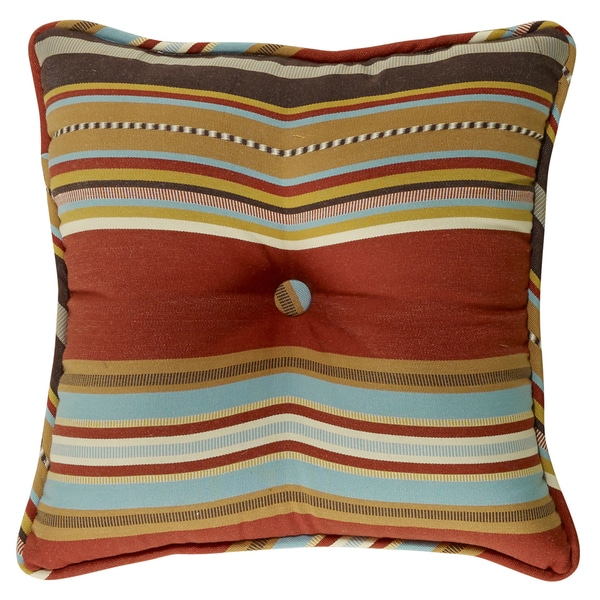 Striped 18-inch Tufted Pillow
