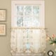 Old World Floral Embroidered Sheer Kitchen Curtain Parts- Tiers, Swags ...