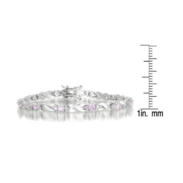 Platinum Plated Unique Design With Round Cut Black Cubic Zirconia Bracelet B842