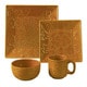 preview thumbnail 3 of 7, HiEnd Accents Savannah Ceramic Floral Damask Dinnerware Set, 16PC