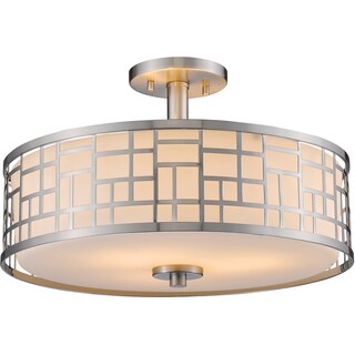 Z-Lite Elea 3-light Brushed Nickel Semi-Flush Moun