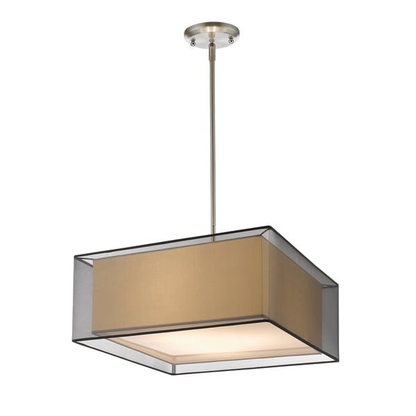 Lite Sedona 3 light Brushed Nickel Pendant