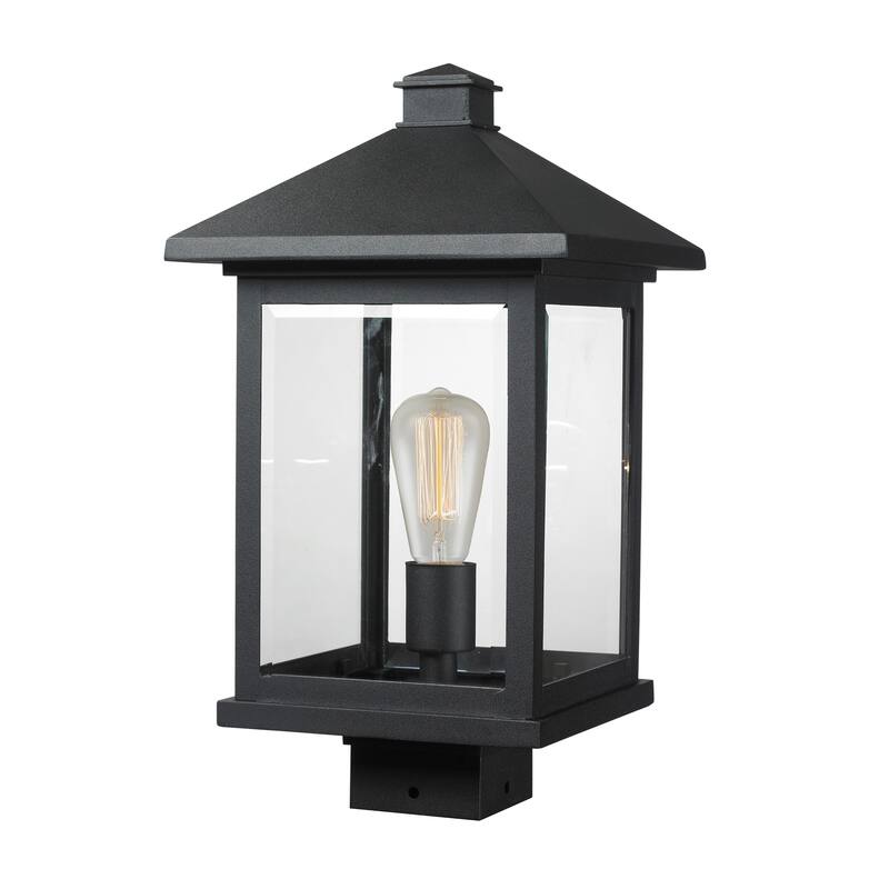 Avery Home Lighting Portland 1-Light Black Post Mount