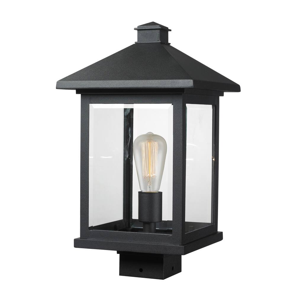 Avery Home Lighting Portland 1-Light Black Post Mount