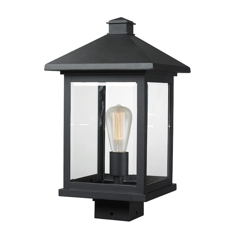 Avery Home Lighting Portland 1-Light Black Post Mount