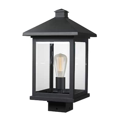 Avery Home Lighting Portland 1-Light Black Post Mount