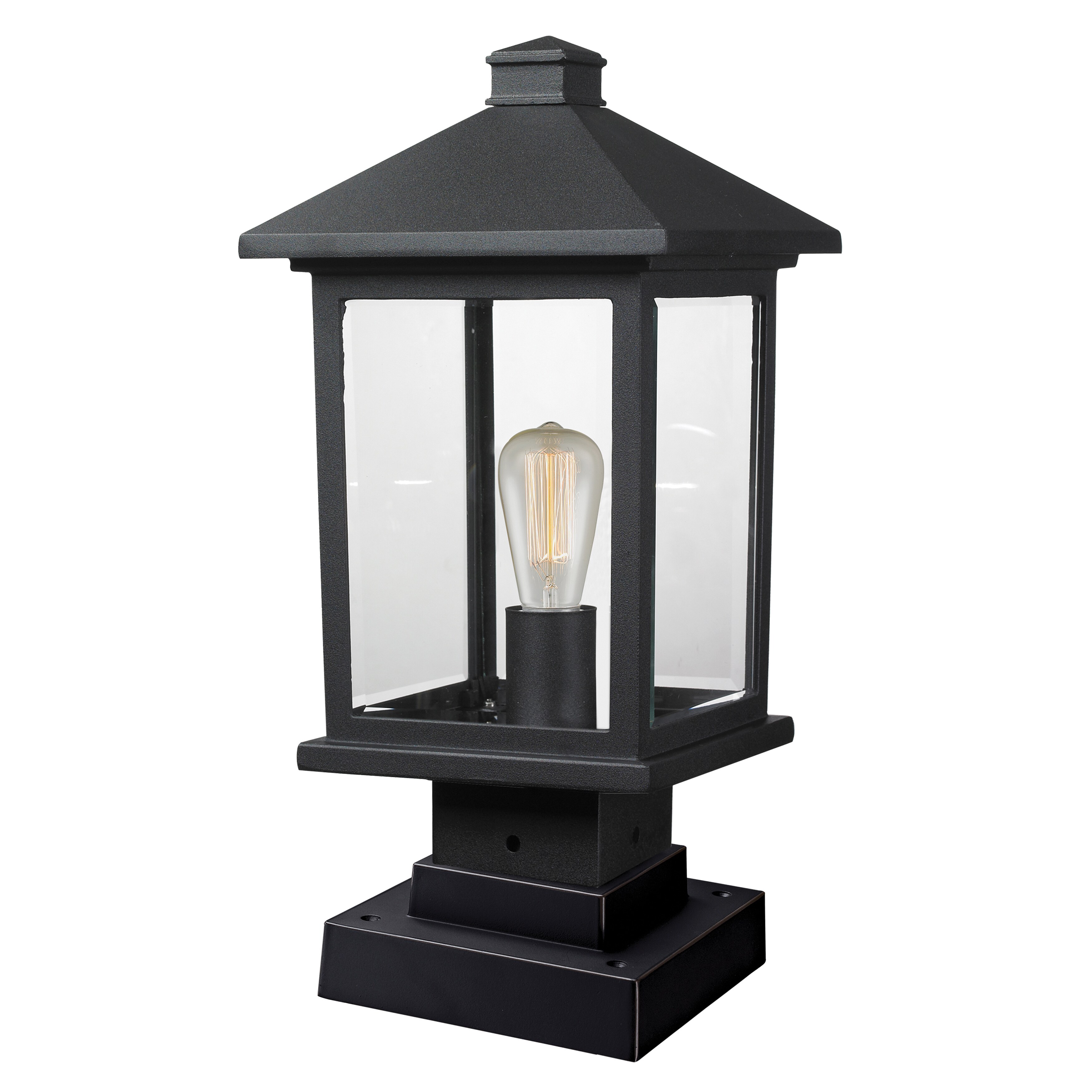 Avery Home Lighting Portland 1 Light Black Pier Mount On Portland 1 Light Black Pier Mount