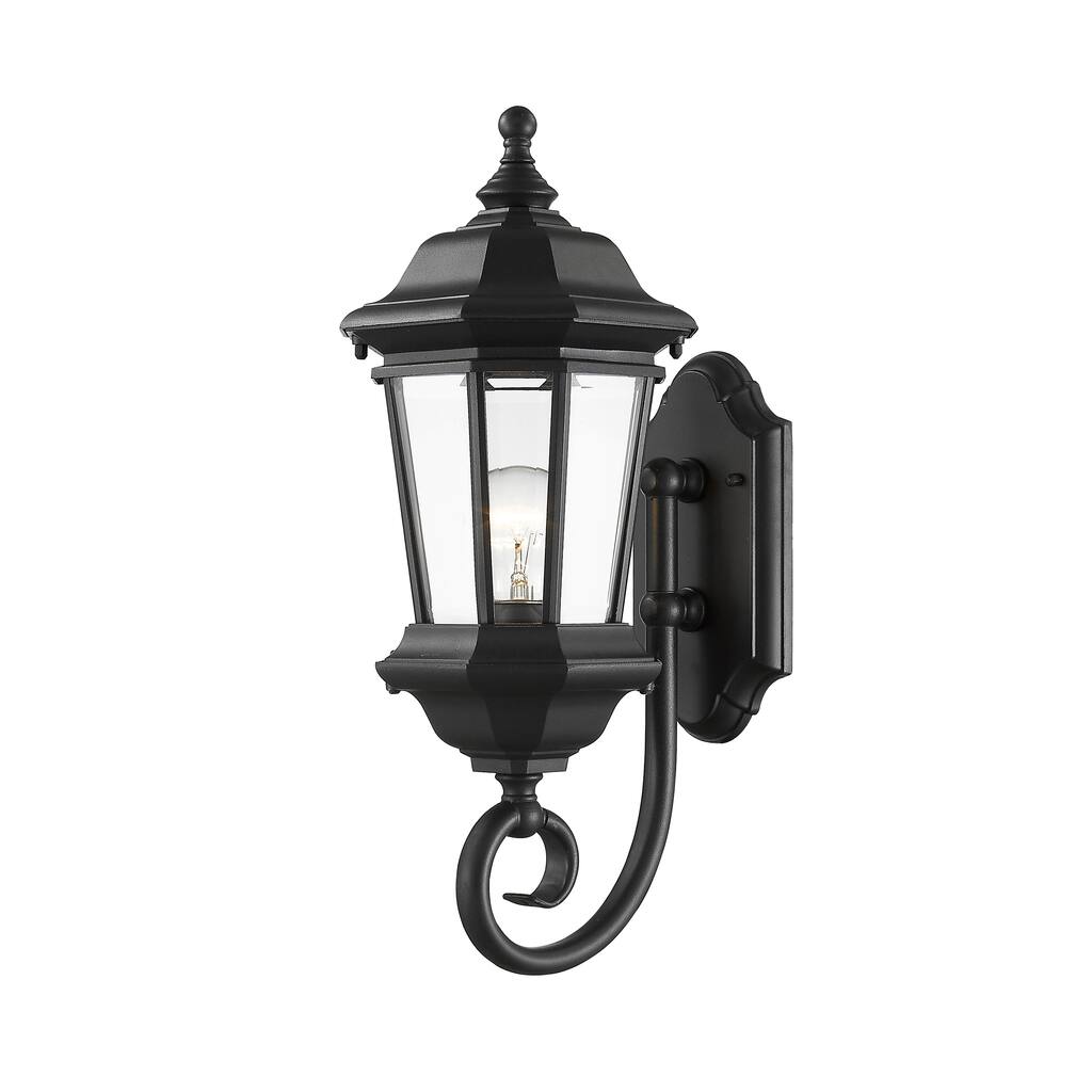 Avery Home Lighting Melbourne 1-Light Black Outdoor Wall Light