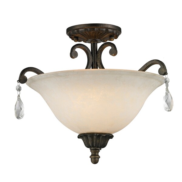 Melina 3-Light Semi-Flush Mount