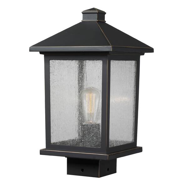 slide 1 of 1, Avery Home Lighting Portland 1-Light OIl Rubbed Bronze Post Light