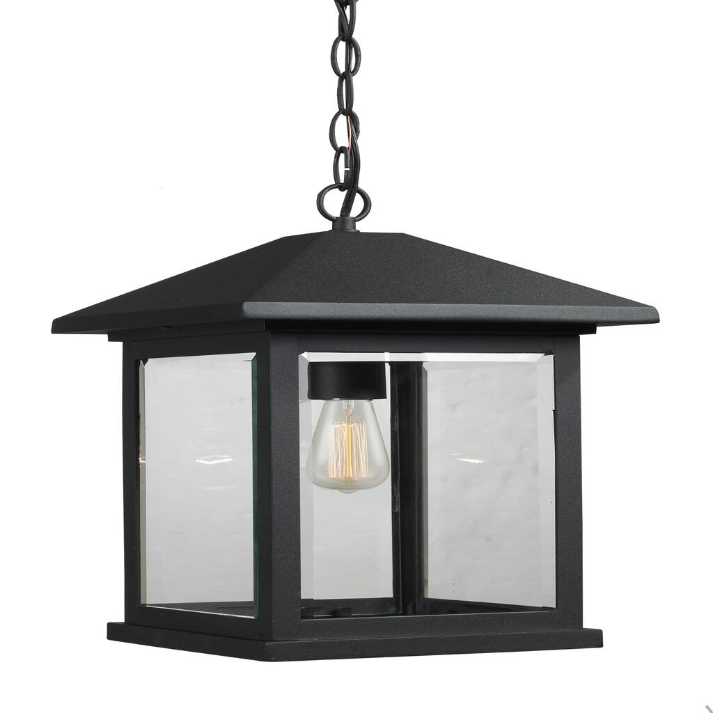 Avery Home Lighting Portland 1-light Matte Black Outdoor Pendant