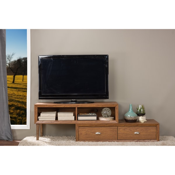 Shop Contemporary Brown TV Stand by Baxton Studio Free Shipping Today