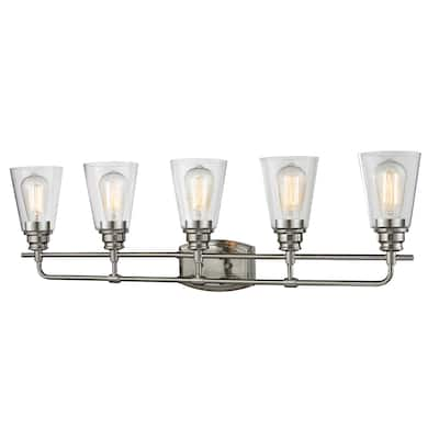 Avery Home Lighting Annora 5-light Brushed Nickel Vanity - Brown - Brushed Nickel