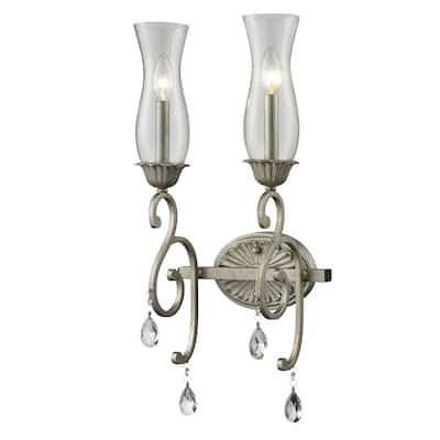 Avery Home Lighting Melina 2-Light Wall Sconce - Silver