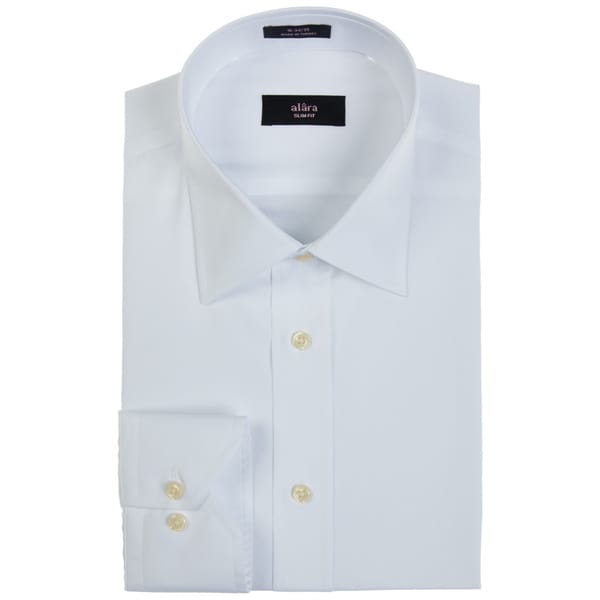 Shop Alara Everyday White Fine Poplin Dress Shirt Overstock 9958687