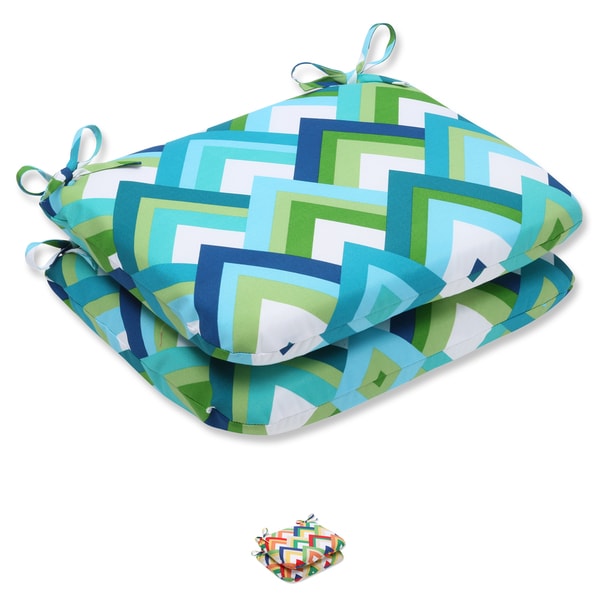 Pillow Perfect Outdoor Resort Rounded Corners Seat Cushion (Set of 2)