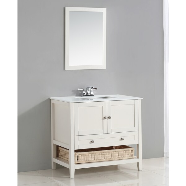Wyndenhall Belmont 36 Inch White Bath Vanity With Quartz Wyndenhall Belmont 36 Inch White Bath Vanity With Quartz Marble Top
