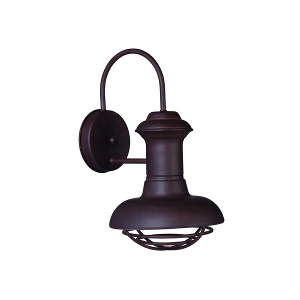 Bronze Metal Shade Wharf 1 light Outdoor Wall Mount  