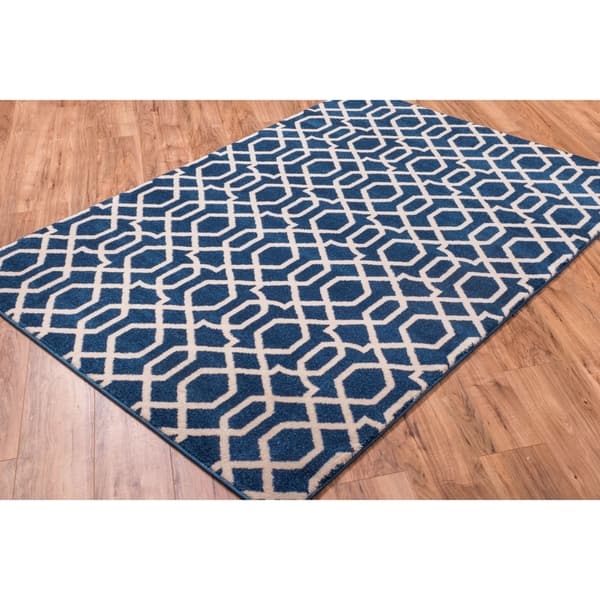 Well Woven Bright Trendy Twist Diamond Links Lattice Geometric Area Rug 7 10 X 10 6 On Sale Overstock 9962181