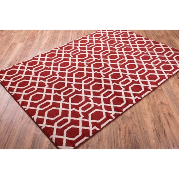 Well Woven Bright Trendy Twist Diamond Links Lattice Geometric Area Rug 7 10 X 10 6 On Sale Overstock 9962181