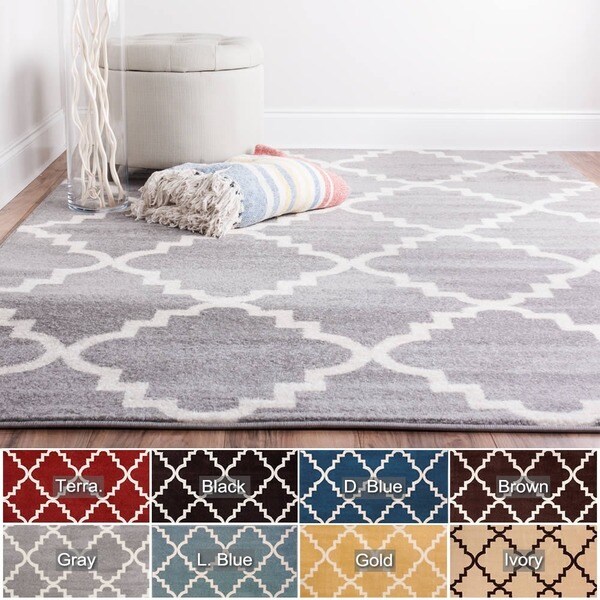 Well Woven Bright Trendy Twist Iron Trellis Lattice Rug (3'3 x 4'7)