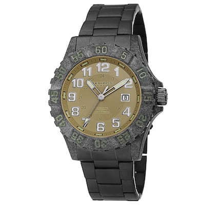 Akribos XXIV Men's Divers Quartz Stainless Steel Black Bracelet Watch