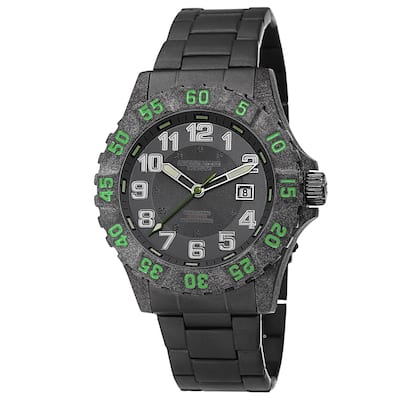 Akribos XXIV Men's Divers Quartz Stainless Steel Green Bracelet Watch