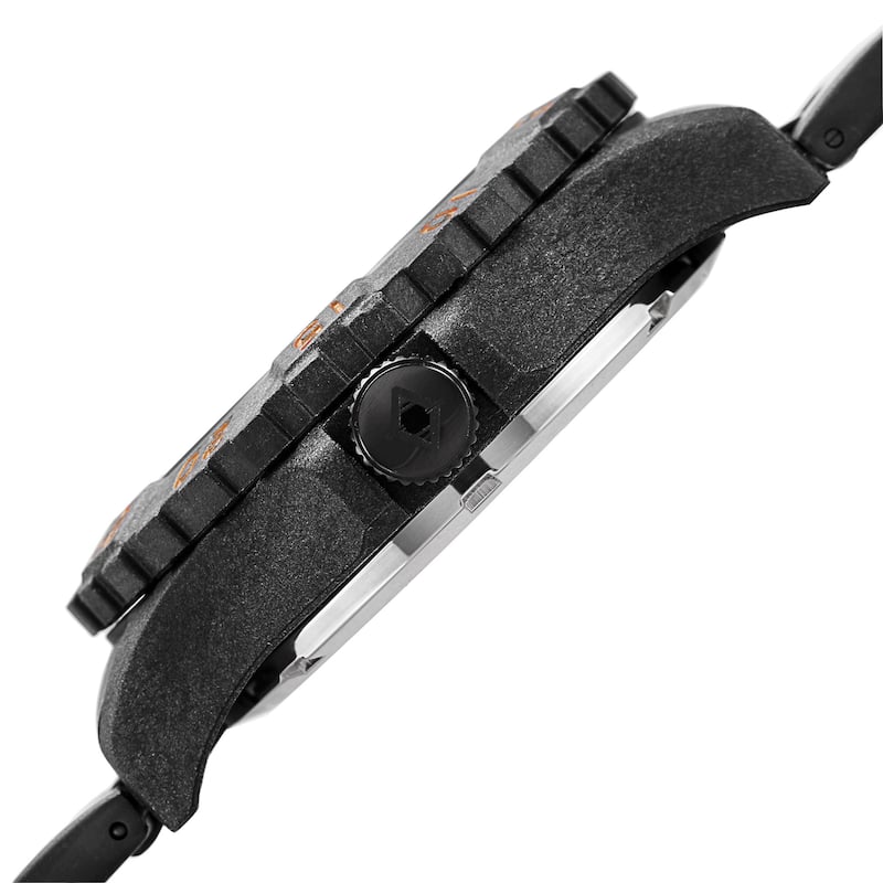 Akribos XXIV Men's Divers Quartz Stainless Steel Orange Bracelet Watch