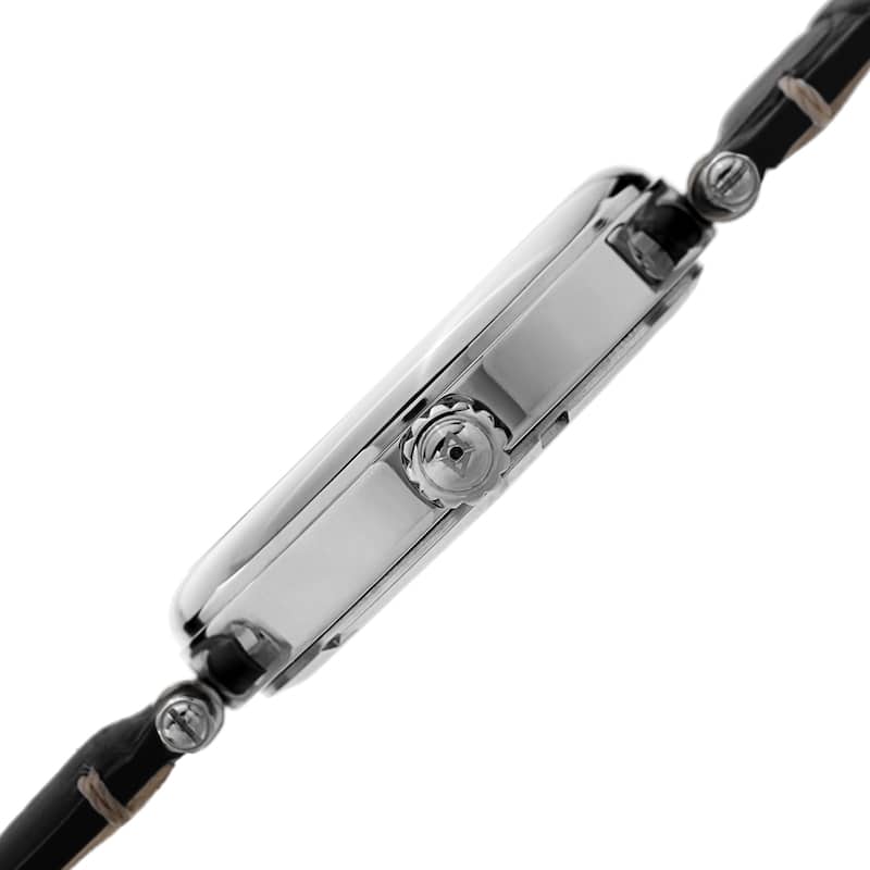 Akribos XXIV Men's Quartz Retrograde Date Leather Silver-Tone Strap Watch