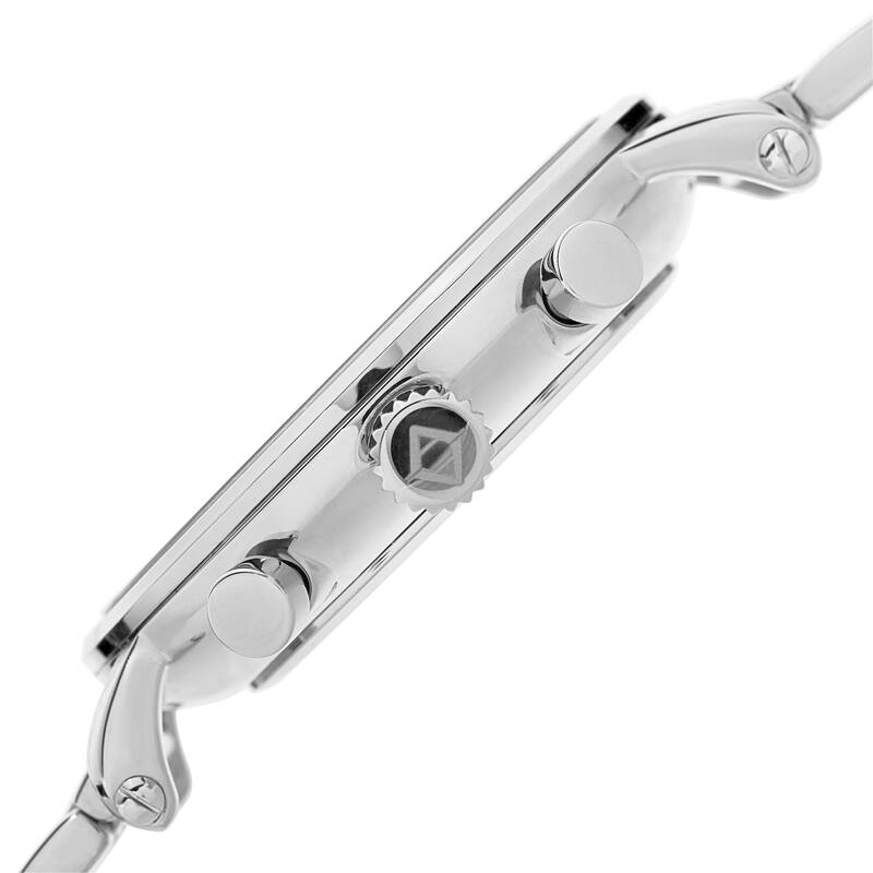 Akribos XXIV Men's Quartz Chronograph Stainless Steel Silver-Tone Bracelet Watch