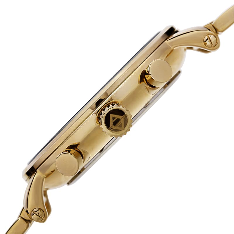 Akribos XXIV Men's Quartz Chronograph Stainless Steel Gold-Tone Bracelet Watch
