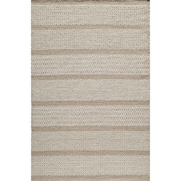 Momeni Mesa Beige Hand-Woven Wool Reversible Rug (2' X 3')