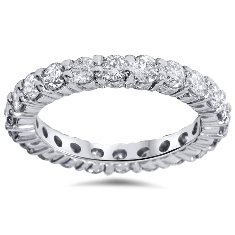 Pompeii3 14k White Gold 2ct TDW Diamond Eternity Wedding Ring - 4