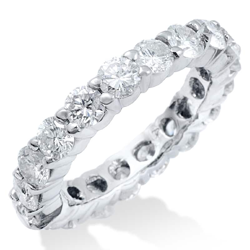 Pompeii3 14k White Gold 2ct TDW Diamond Eternity Wedding Ring