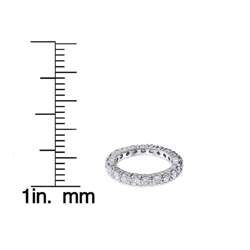 Pompeii3 14k White Gold 2ct TDW Diamond Eternity Wedding Ring